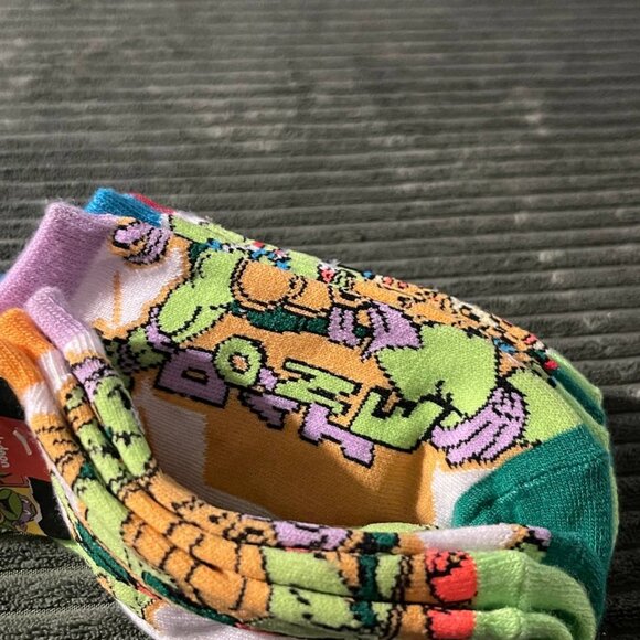 Boys TMNT no-show socks size 7½-3½ 2 packs of 5 pairs - Picture 5 of 10